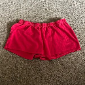 women’s size large red firehouse shorts